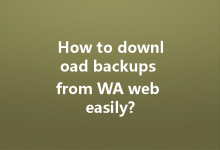 How to download backups from WA web easily?-WA Web