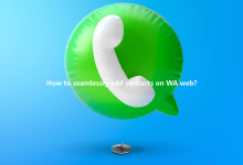 How to seamlessly add contacts on WA web?-WA Web